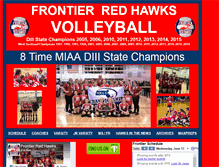 Tablet Screenshot of frontiervolleyball.net